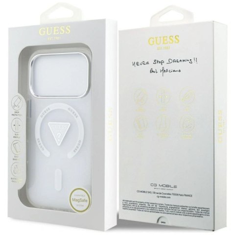 Etui Guess IML Gradient Triangle Logo MagSafe na iPhone 17 Pro - przezroczyste Guess