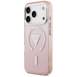 Etui Guess IML Gradient Triangle Logo MagSafe na iPhone 17 Pro - różowe Guess
