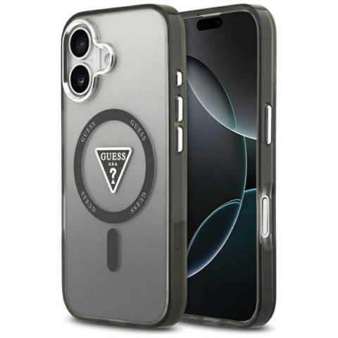 Etui Guess IML Gradient Triangle Logo MagSafe na iPhone 17 - czarne Guess