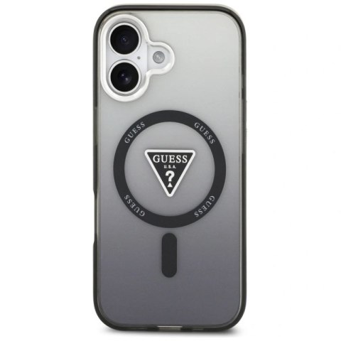 Etui Guess IML Gradient Triangle Logo MagSafe na iPhone 17 - czarne Guess