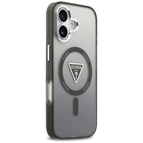 Etui Guess IML Gradient Triangle Logo MagSafe na iPhone 17 - czarne Guess