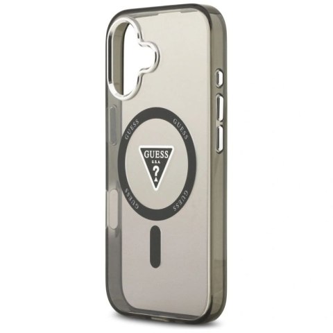 Etui Guess IML Gradient Triangle Logo MagSafe na iPhone 17 - czarne Guess