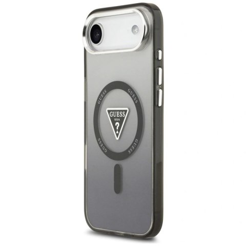 Etui Guess IML Gradient Triangle Logo MagSafe na iPhone Air - czarne Guess