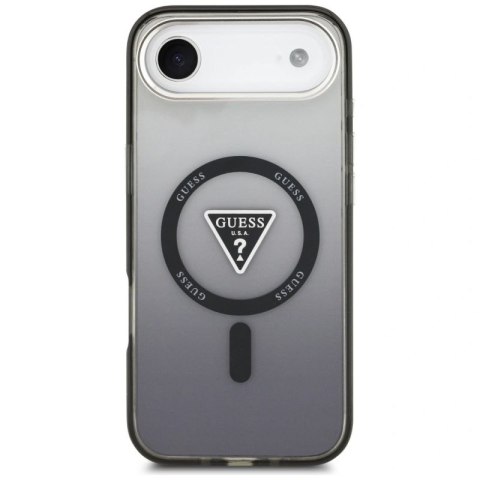 Etui Guess IML Gradient Triangle Logo MagSafe na iPhone Air - czarne Guess