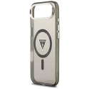 Etui Guess IML Gradient Triangle Logo MagSafe na iPhone Air - czarne Guess