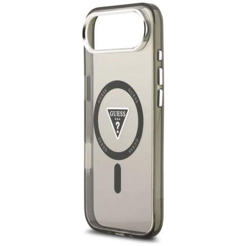 Etui Guess IML Gradient Triangle Logo MagSafe na iPhone Air - czarne Guess
