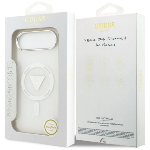 Etui Guess IML Gradient Triangle Logo MagSafe na iPhone Air - przezroczyste Guess
