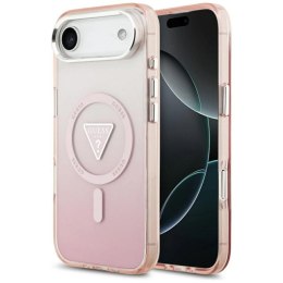 Etui Guess IML Gradient Triangle Logo MagSafe na iPhone Air - różowe Guess