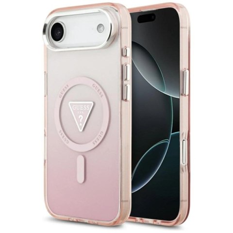Etui Guess IML Gradient Triangle Logo MagSafe na iPhone Air - różowe Guess