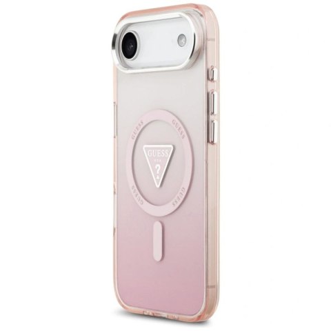 Etui Guess IML Gradient Triangle Logo MagSafe na iPhone Air - różowe Guess
