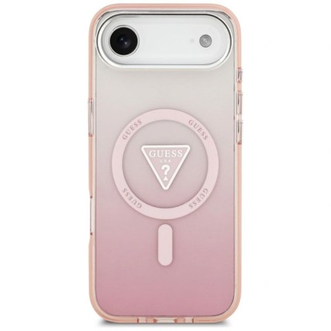 Etui Guess IML Gradient Triangle Logo MagSafe na iPhone Air - różowe Guess
