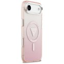 Etui Guess IML Gradient Triangle Logo MagSafe na iPhone Air - różowe Guess