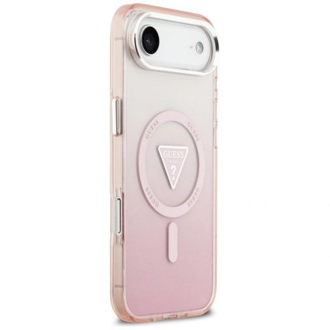 Etui Guess IML Gradient Triangle Logo MagSafe na iPhone Air - różowe Guess