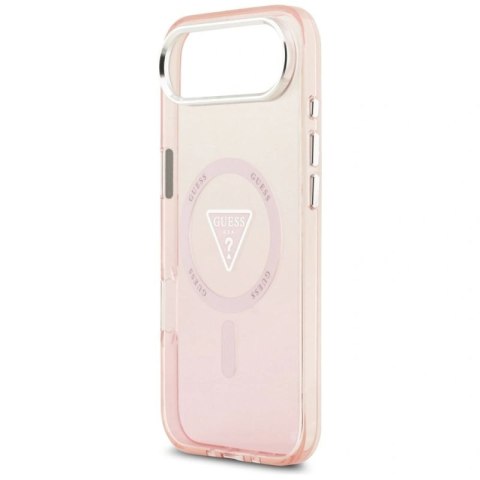 Etui Guess IML Gradient Triangle Logo MagSafe na iPhone Air - różowe Guess