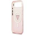 Etui Guess IML Gradient Triangle Logo MagSafe na iPhone Air - różowe Guess