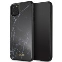 Etui Guess Marble na iPhone 11 Pro Max - czarne Guess