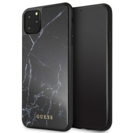 Etui Guess Marble na iPhone 11 Pro Max - czarne Guess