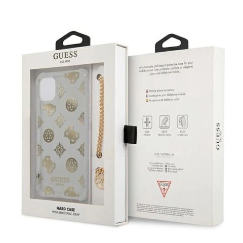 Etui Guess Peony Chain Collection na iPhone 11 Pro - złote Guess