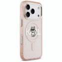 Etui Karl Lagerfeld IML Choupette Sketch Logo MagSafe na iPhone 17 Pro - różowe Karl Lagerfeld