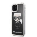 Etui Karl Lagerfeld Iconic Glitter na iPhone 11 Pro - czarne Karl Lagerfeld