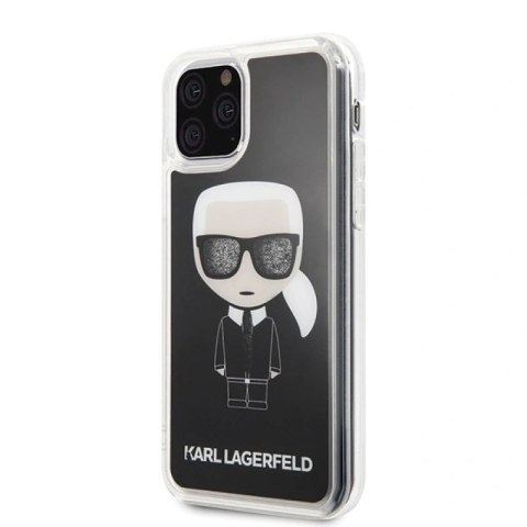 Etui Karl Lagerfeld Iconic Glitter na iPhone 11 Pro - czarne Karl Lagerfeld