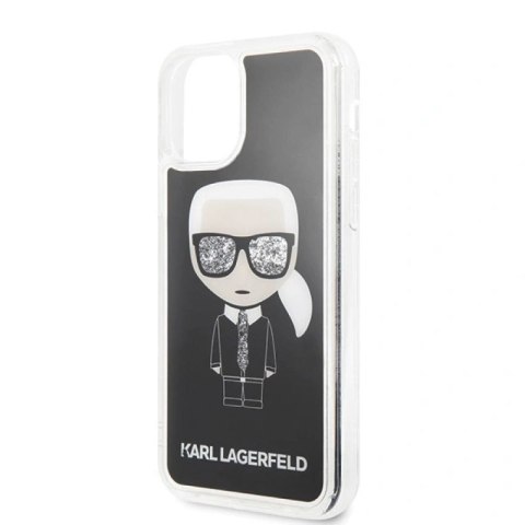 Etui Karl Lagerfeld Iconic Glitter na iPhone 11 Pro - czarne Karl Lagerfeld
