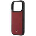 Etui Mercedes Leather Mesh with Bow Line MagSafe na iPhone 17 Pro Max - czerwone Mercedes