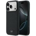 Etui Mercedes Leather Mesh with Bow Line MagSafe na iPhone 17 Pro - czarne Mercedes