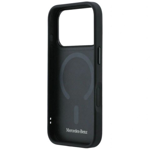 Etui Mercedes Leather with Crossed Lines MagSafe na iPhone 17 Pro Max - czerwone Mercedes