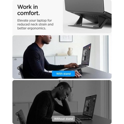 Podstawka pod laptopa Spigen SlimFold LD201-S6 - szara Spigen