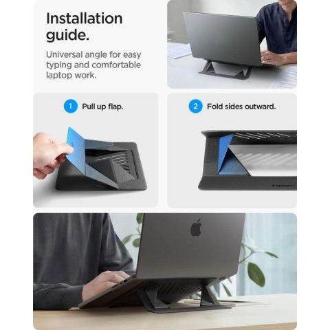 Podstawka pod laptopa Spigen SlimFold LD201-S6 - szara Spigen