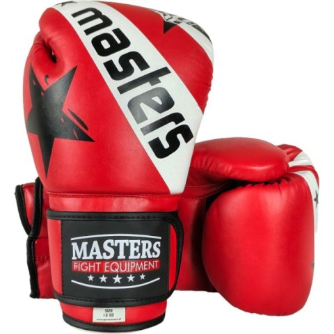 Rękawice bokserskie RPU-STAR 12 oz czerwone MASTERS FIGHT EQUIPMENT