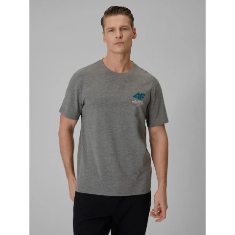 T-shirt regular gładki męski 4F 4FRSS26TTSHM3990-24M 4f
