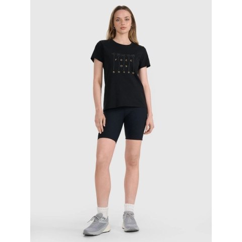 T-shirt regular z nadrukiem damski 4F 4FRSS25TTSHF3162-20S 4f