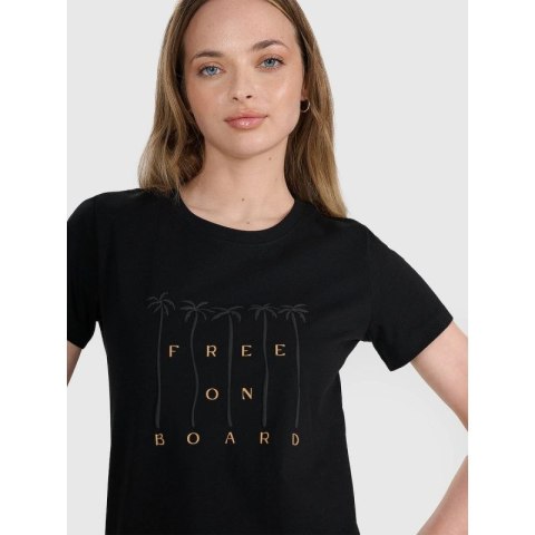 T-shirt regular z nadrukiem damski 4F 4FRSS25TTSHF3162-20S 4f