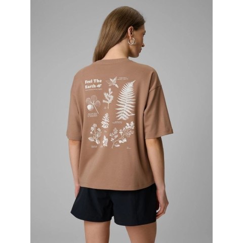 T-shirt regular z nadrukiem damski 4F 4FRSS26TTSHF3704-83S 4f
