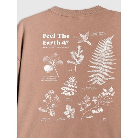 T-shirt regular z nadrukiem damski 4F 4FRSS26TTSHF3704-83S 4f