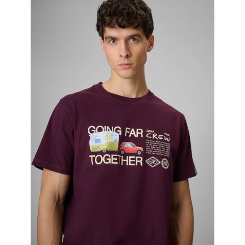 T-shirt regular z nadrukiem męski 4F 4FRSS26TTSHM3810-50S 4f