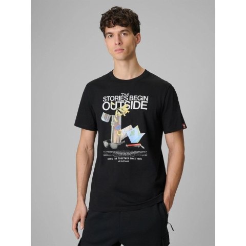 T-shirt regular z nadrukiem męski 4F 4FRSS26TTSHM3811-20S 4f