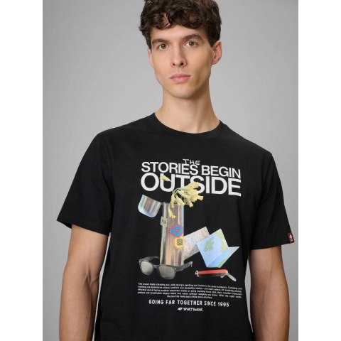 T-shirt regular z nadrukiem męski 4F 4FRSS26TTSHM3811-20S 4f