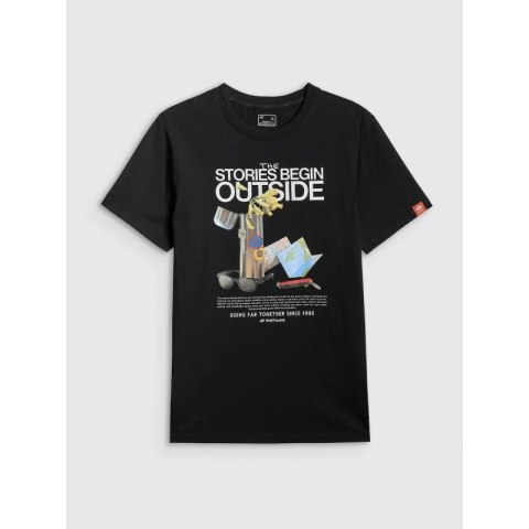 T-shirt regular z nadrukiem męski 4F 4FRSS26TTSHM3811-20S 4f