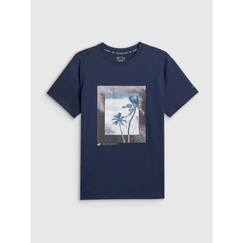 T-shirt regular z nadrukiem męski 4F 4FWSS26TTSHM3034-31S 4f