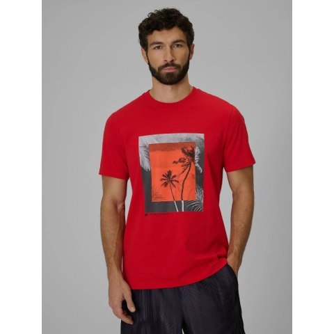 T-shirt regular z nadrukiem męski 4F 4FWSS26TTSHM3034-62S 4f