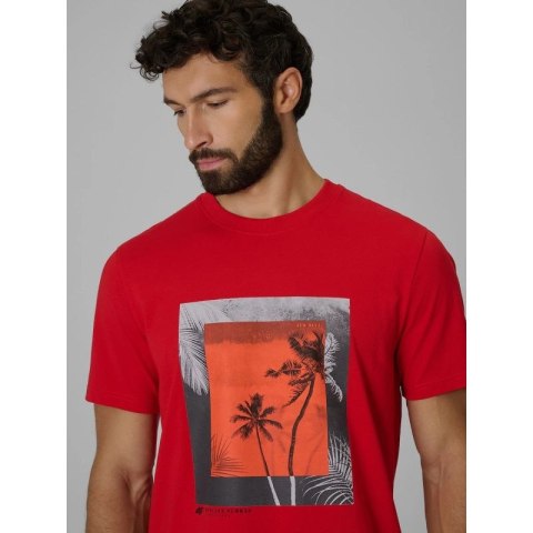 T-shirt regular z nadrukiem męski 4F 4FWSS26TTSHM3034-62S 4f