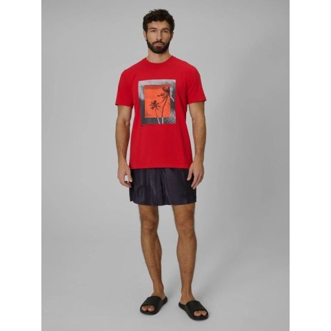 T-shirt regular z nadrukiem męski 4F 4FWSS26TTSHM3034-62S 4f