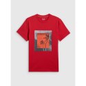 T-shirt regular z nadrukiem męski 4F 4FWSS26TTSHM3034-62S 4f