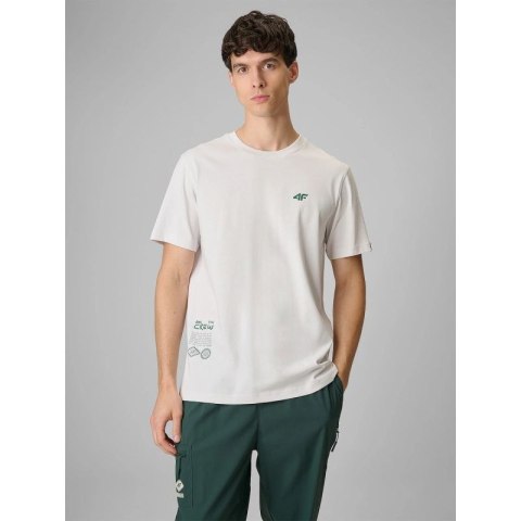 T-shirt regular z nadrukiem męski 4F 4FRSS26TTSHM3814-11S 4f