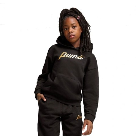 Puma bluza dziecięca sportowa kangurka ESS+ Script dla dziewczynki Puma