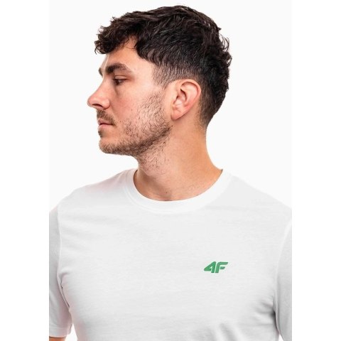 T-shirt bewełniany męski 4F 4FWSS26TTSHM4484-10S 4f