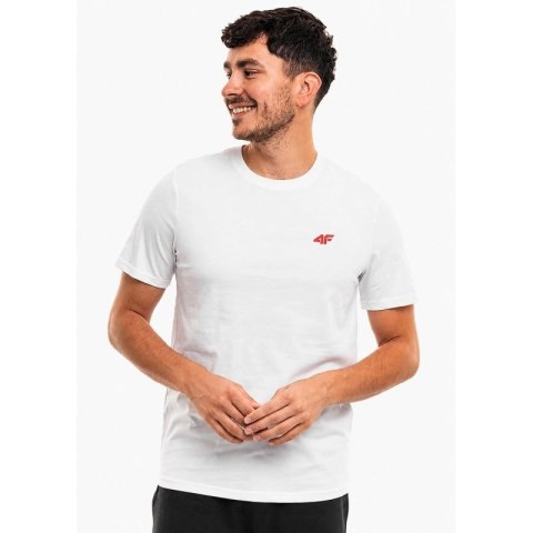 T-shirt bewełniany męski 4F 4FWSS26TTSHM4484-10S 4f